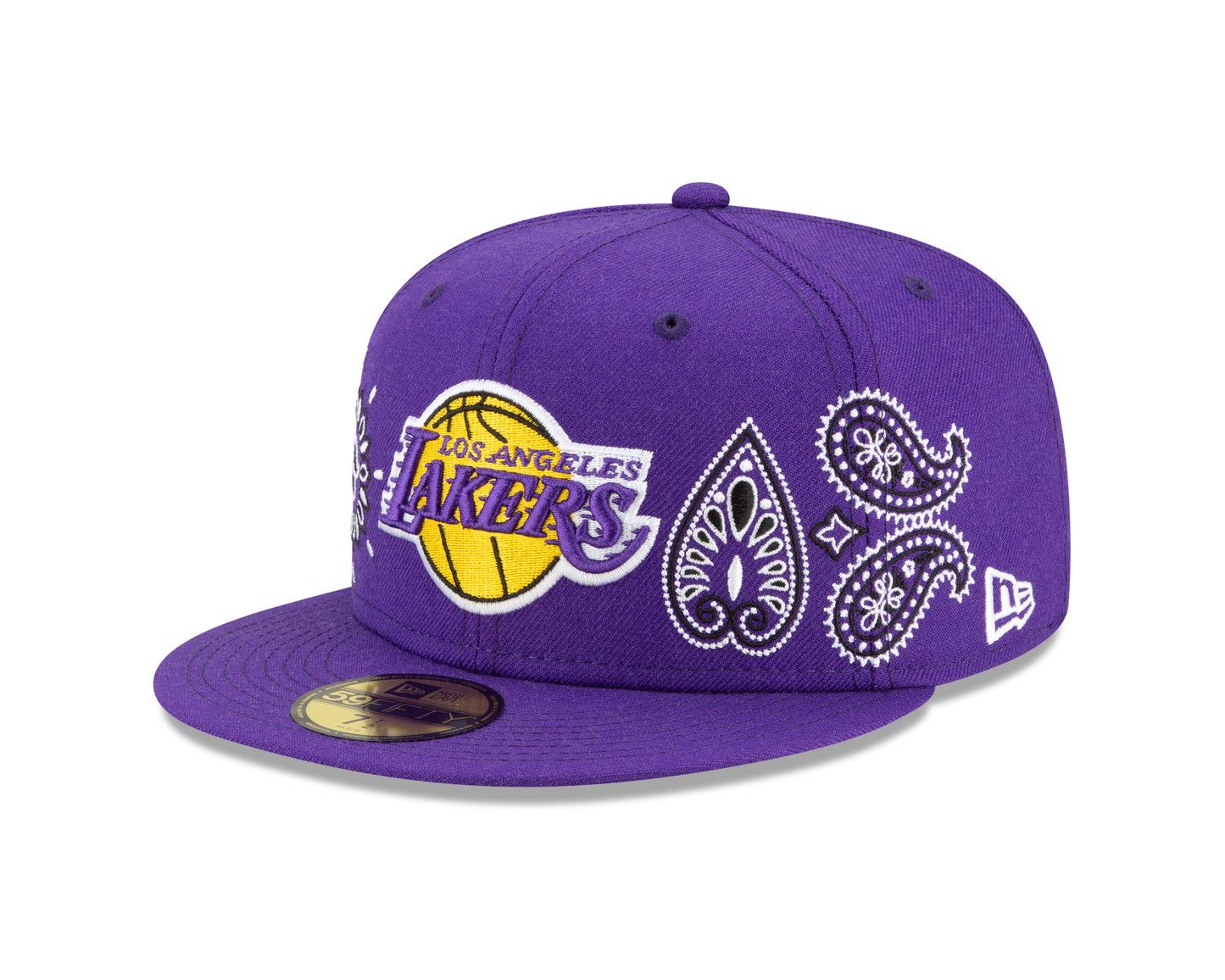 Los Angeles Lakers All Over Print Paisley 59Fifty Fitted Hat