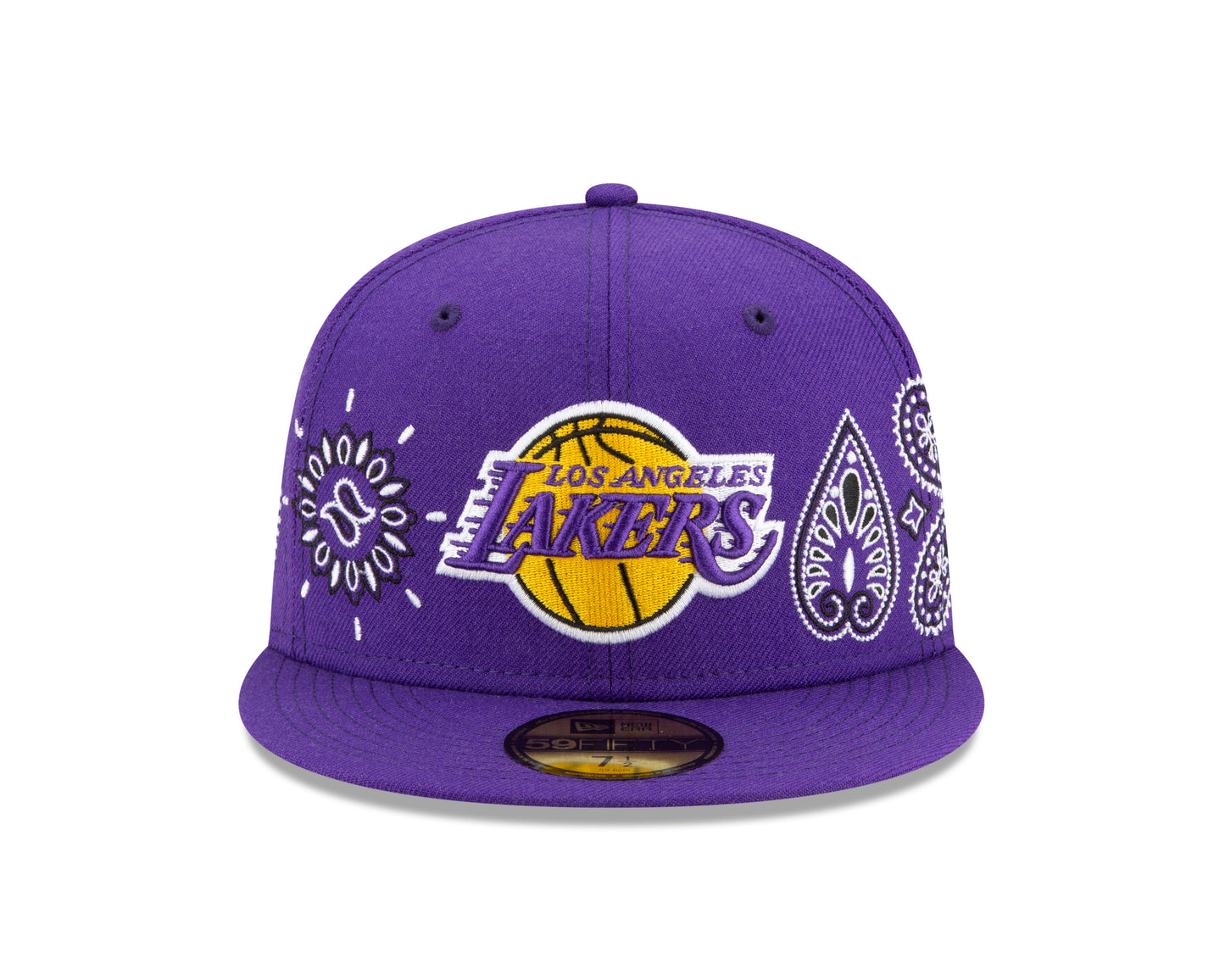 Los Angeles Lakers All Over Print Paisley 59Fifty Fitted Hat