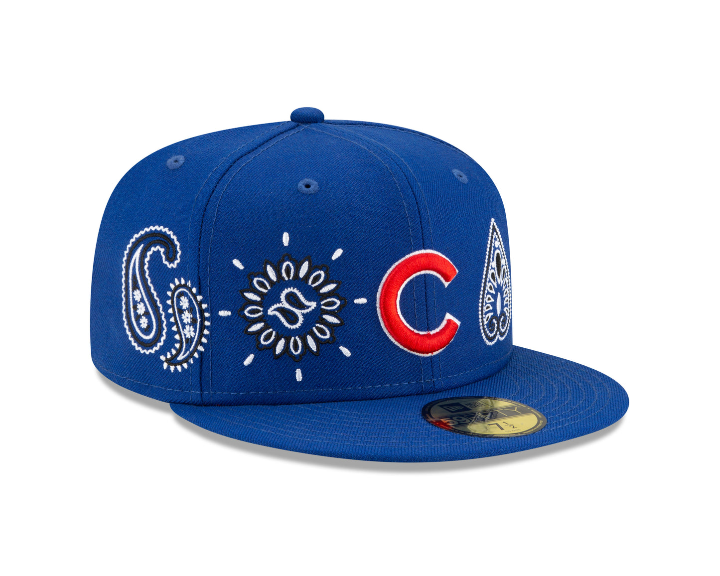 Chicago Cubs All Over Print Paisley 59Fifty Fitted Hat