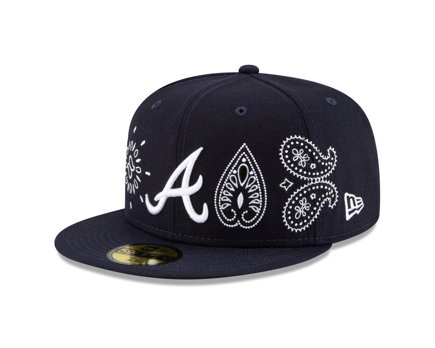Atlanta Braves All Over Print Paisley 59Fifty Fitted Hat