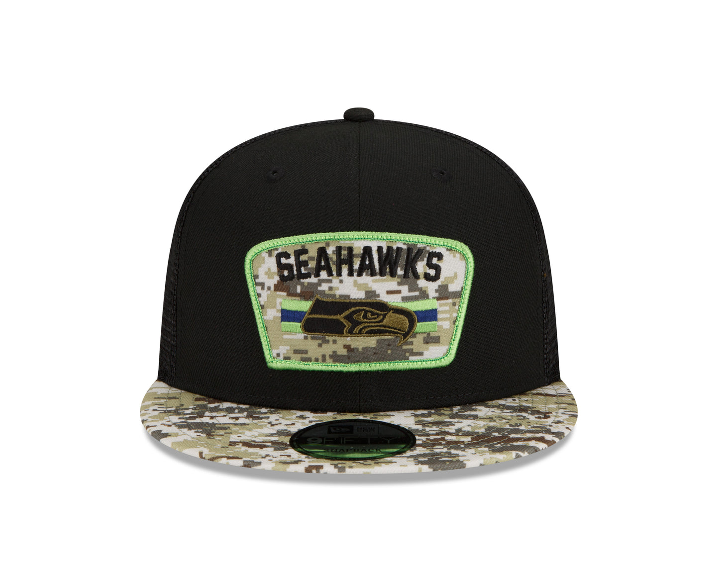 Seattle Seahawks New Era 2021 Salute To Service 9Fifty Adjustable Hat