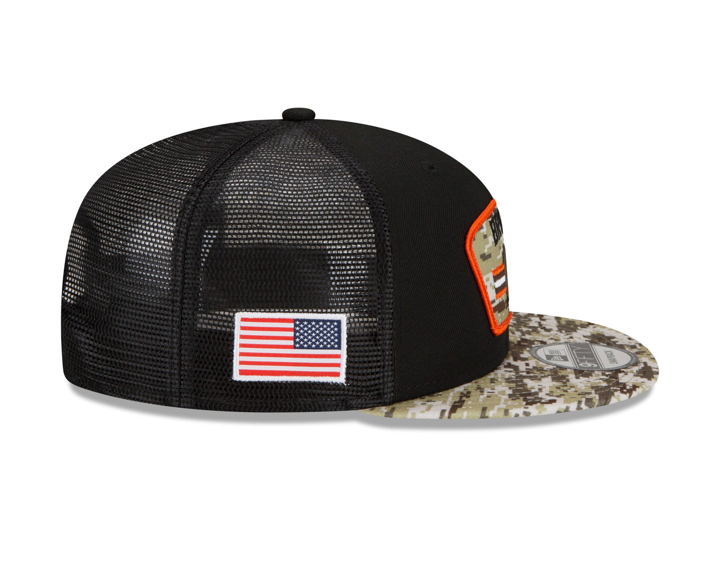 Cleveland Browns New Era Salute to Service Trucker 9Fifty Snapback Hat