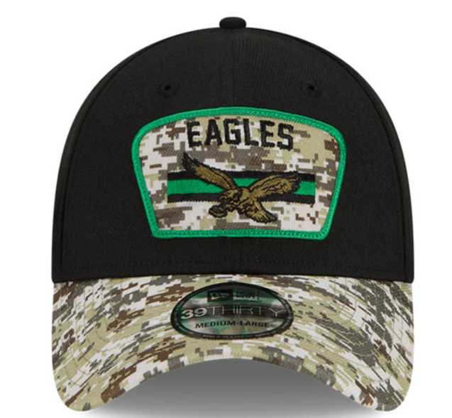 Philadelphia Eagles Historic New Era Salute to Service Sideline 39THIRTY Hat -