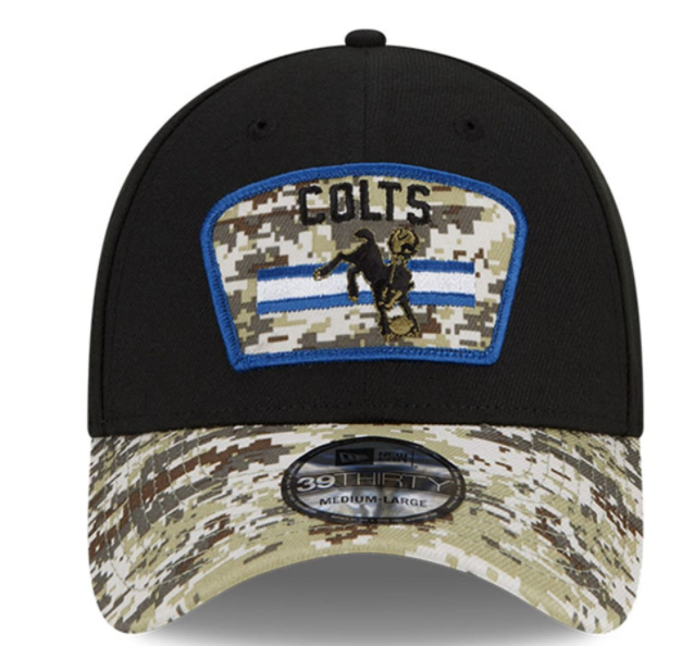 Indianapolis Colts New Era 2021 Salute to Service Sideline 39THIRTY Flex Hat