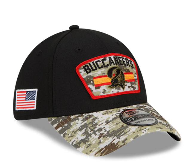 Tampa Bay Buccaneers New Era 2021 Salute to Service Sideline 39THIRTY Flex Hat