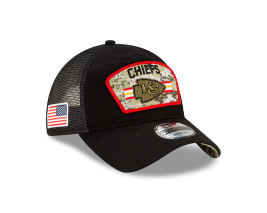 Kansas City Chiefs New Era 2021 Salute to Service 9Twenty Adjustable Hat