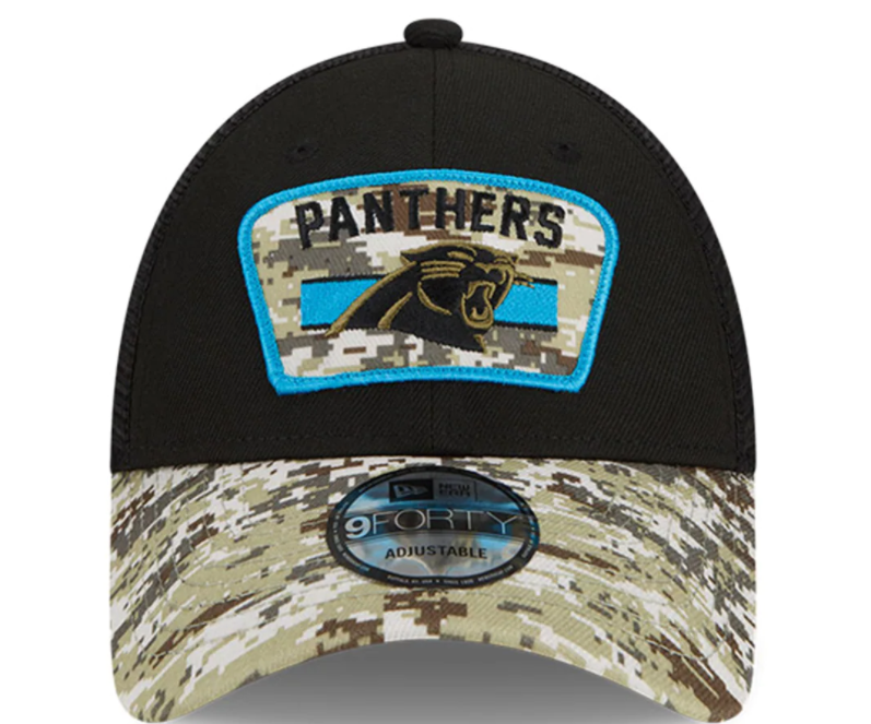 Carolina Panthers New Era 2021 Salute To Service 9Forty Adjustable Hat