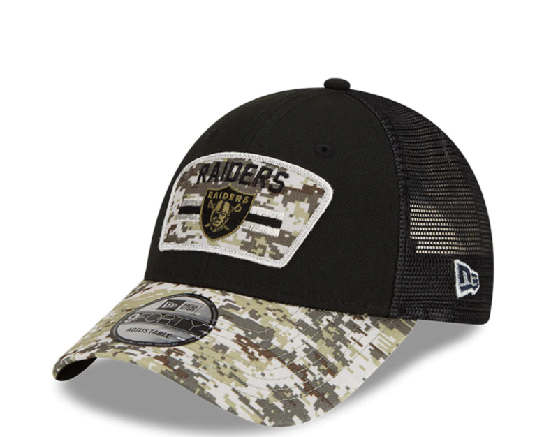 Las Vegas Raiders New Era 2021 Salute To Service 9Forty Adjustable Hat