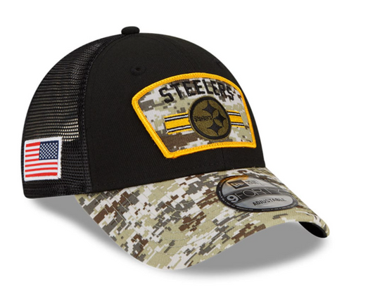 Pittsburgh Steelers New Era 2021 Salute To Service 9Forty Adjustable Hat
