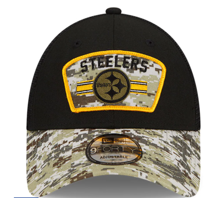 Pittsburgh Steelers New Era 2021 Salute To Service 9Forty Adjustable Hat