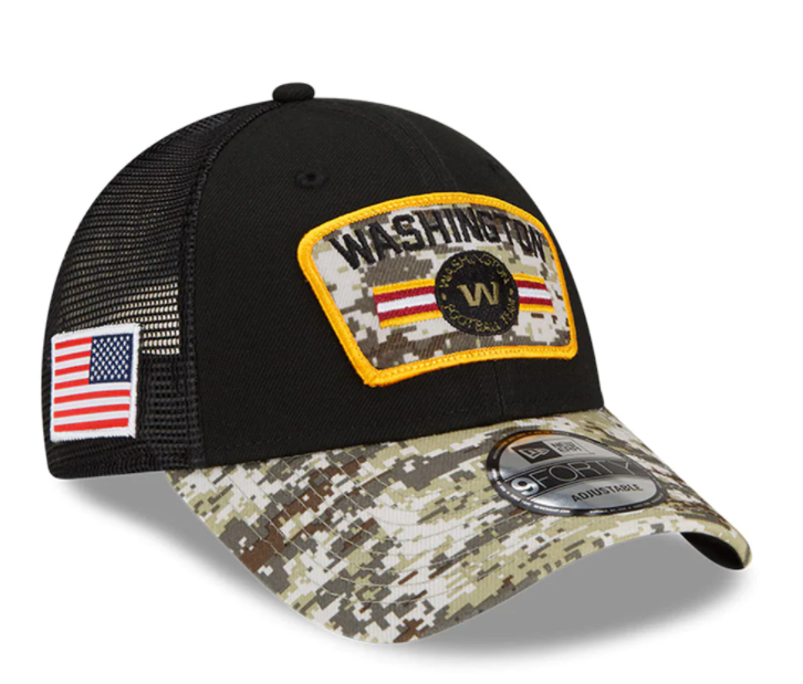 Washington Football New Era 2021 Salute To Service 9Forty Adjustable Hat