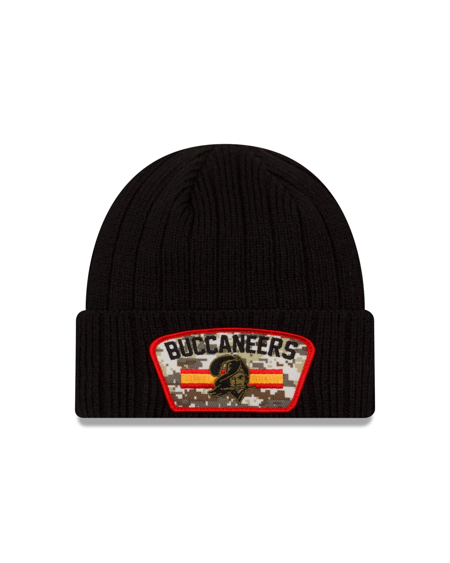 Tampa Bay Buccaneers New Era Salute to Service Sideline Knit Hat- Black