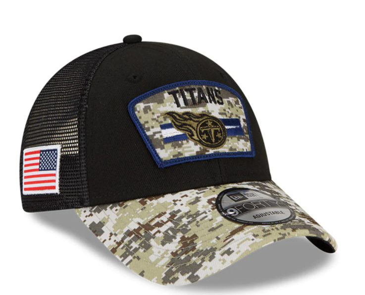 Tennessee Titans New Era 2021 Salute To Service 9Forty Adjustable Hat