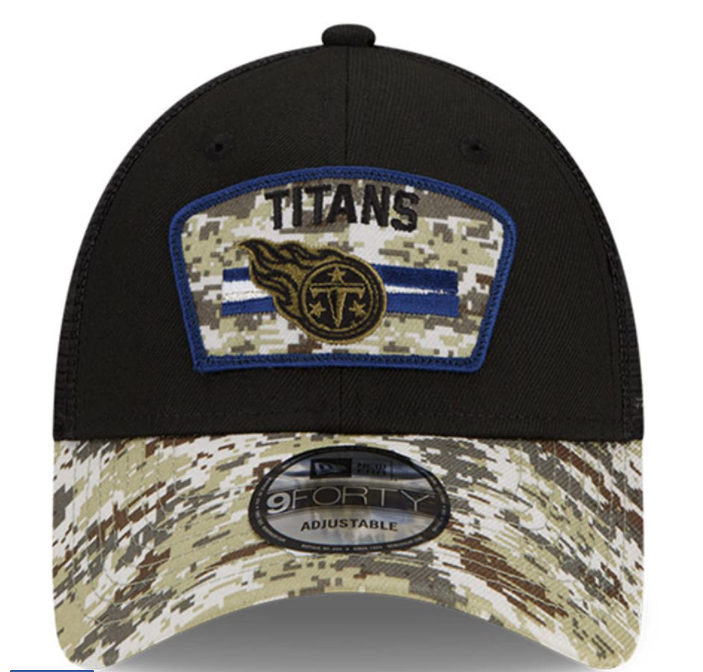 Tennessee Titans New Era 2021 Salute To Service 9Forty Adjustable Hat