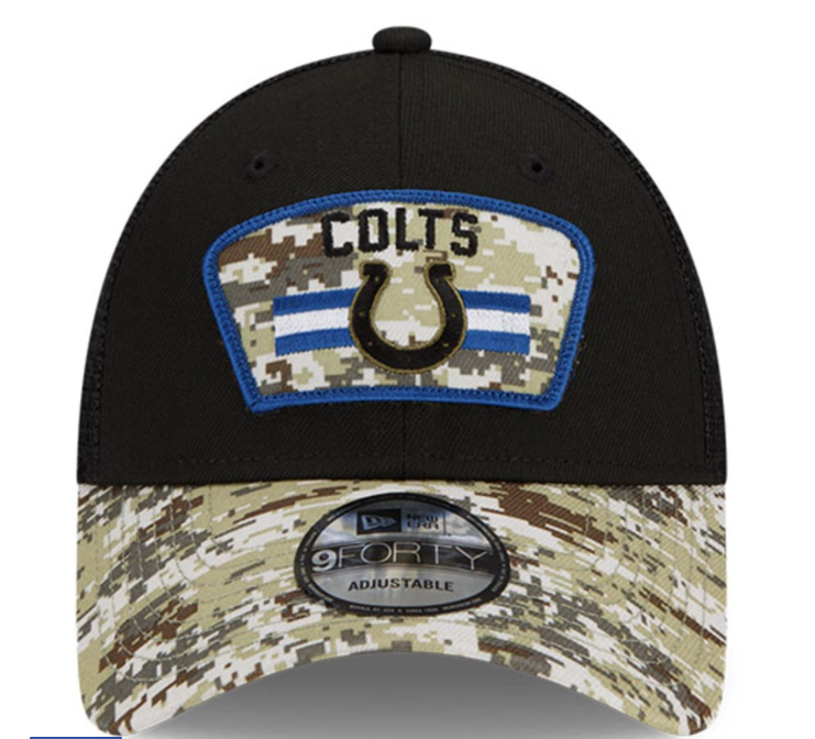 Indianapolis Colts New Era 2021 Salute To Service 9Forty Adjustable Hat
