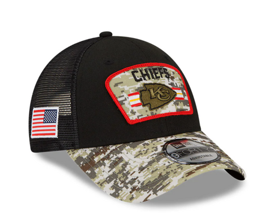 Kansas City Chiefs New Era 2021 Salute To Service 9Forty Adjustable Hat
