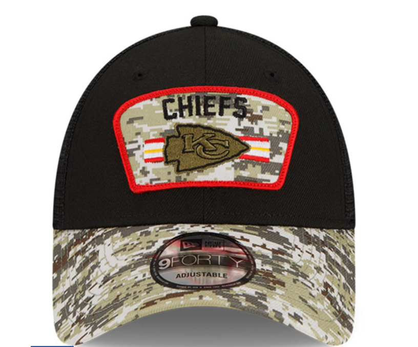 Kansas City Chiefs New Era 2021 Salute To Service 9Forty Adjustable Hat