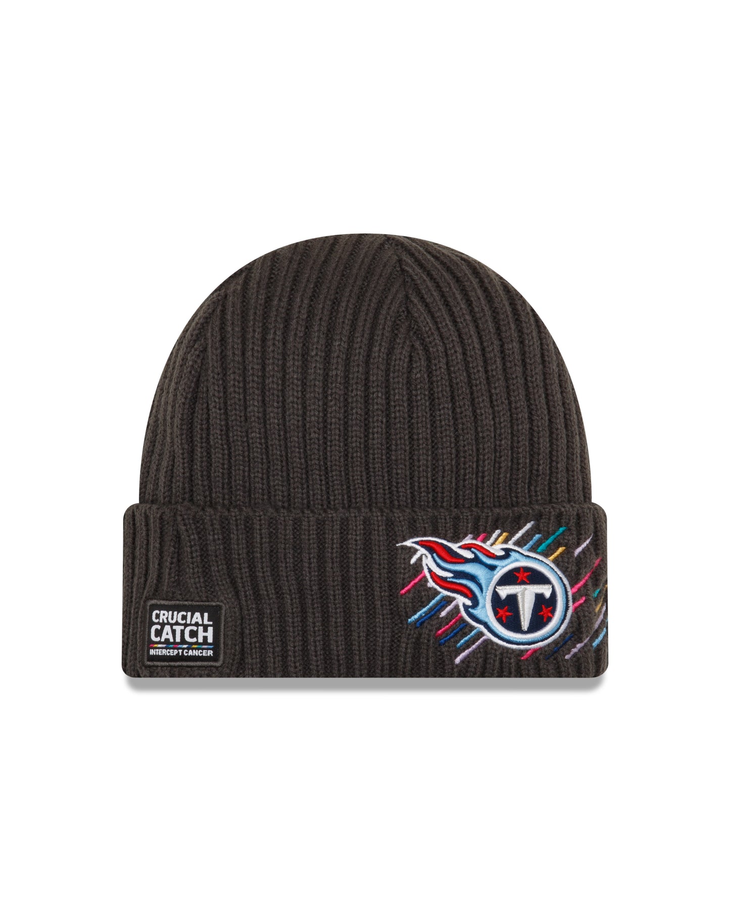 Tennessee Titans New Era Crucial Catch Cuffed Knit Hat - Gray