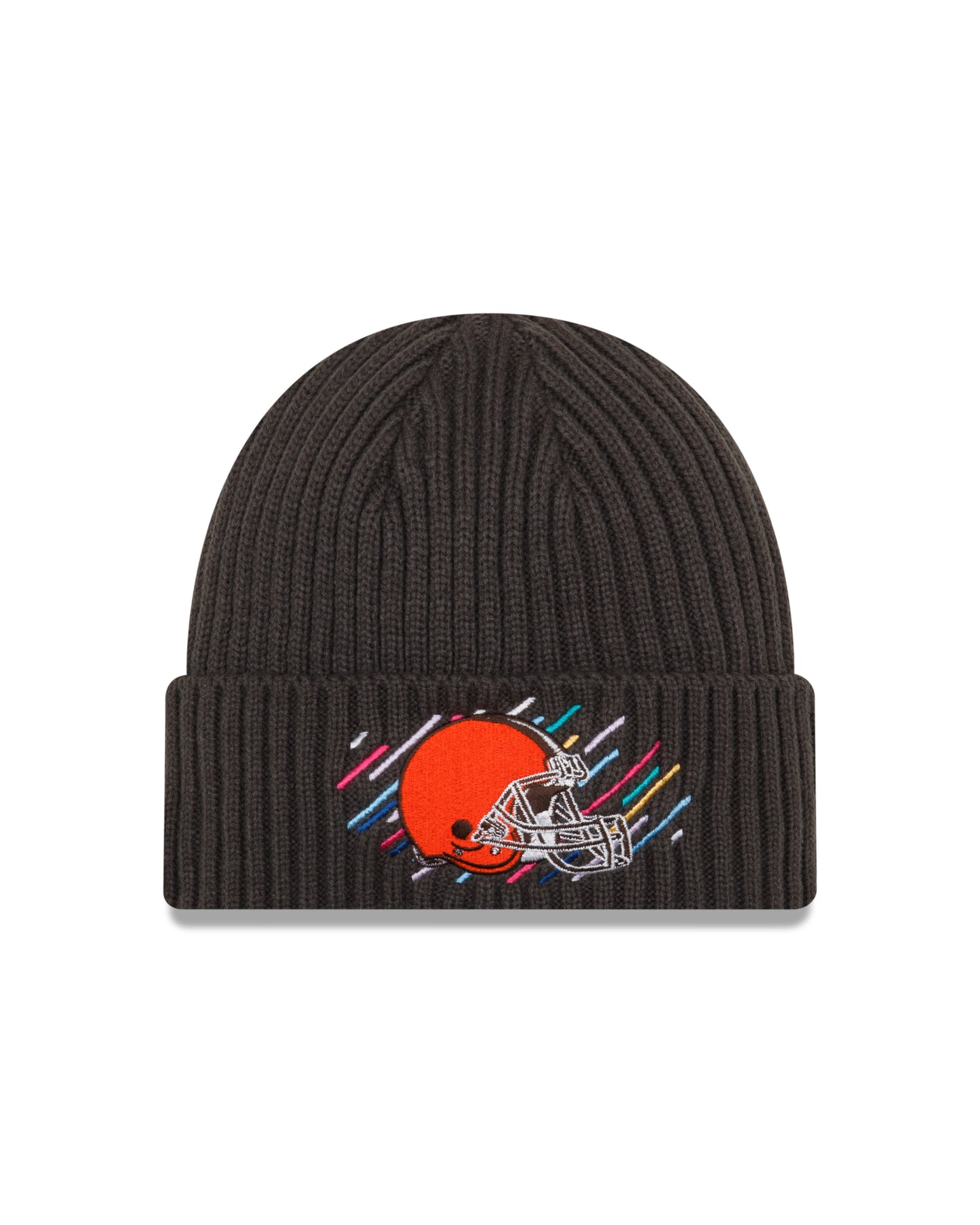 Cleveland Browns New Era Crucial Catch Cuffed Knit Hat - Gray