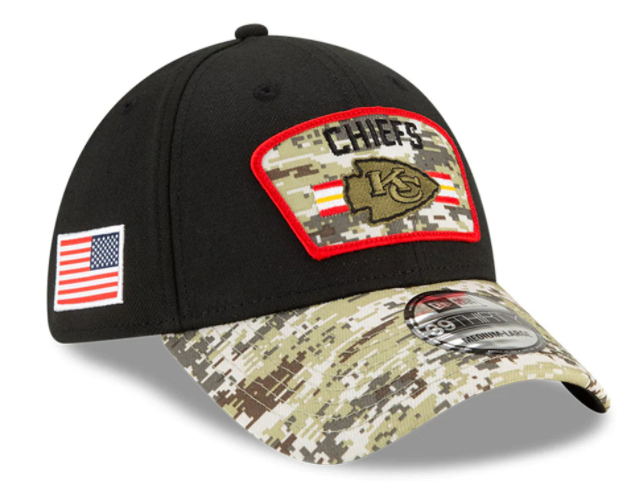 Kansas City Chiefs New Era Salute to Service Sideline 39THIRTY Hat - Black/Camo