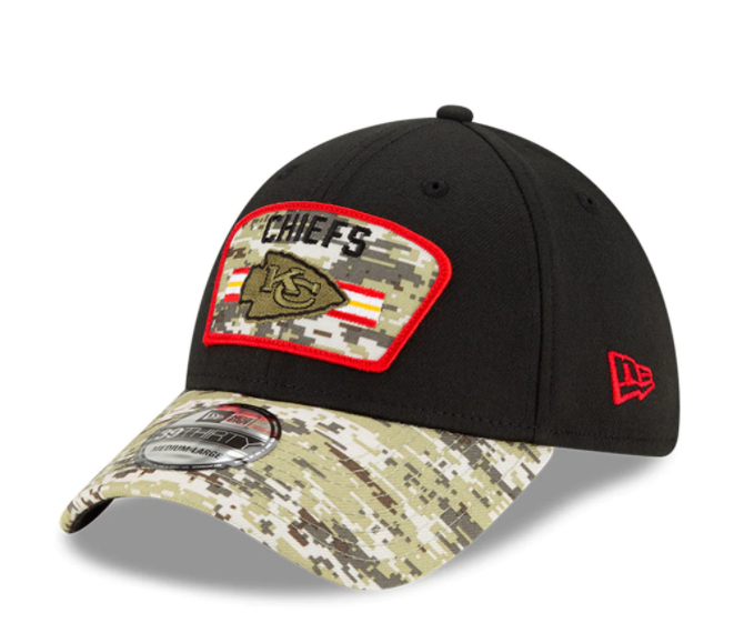 Kansas City Chiefs New Era Salute to Service Sideline 39THIRTY Hat - Black/Camo