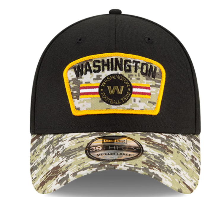 Washington Football New Era 2021 Salute to Service Sideline 39THIRTY Flex Hat