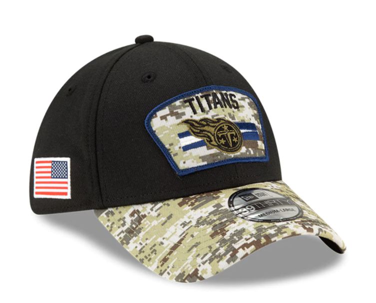 Tennessee Titans New Era 2021 Salute to Service Sideline 39THIRTY Flex Hat