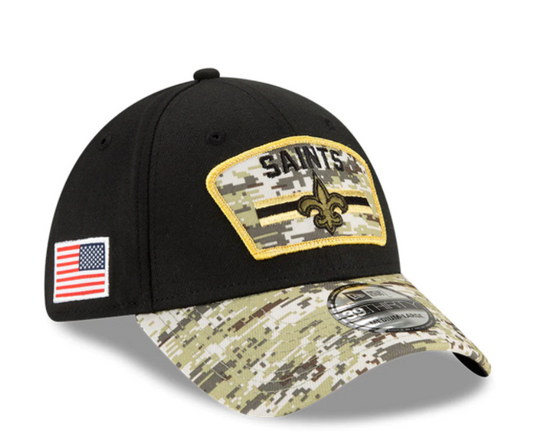 New Orleans Saints Salute to Service 39THIRTY Flex Hat - Black