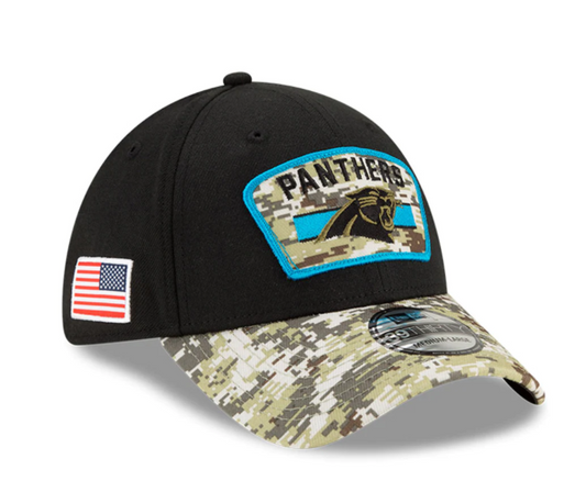 Carolina Panthers New Era Salute to Service Sideline 39THIRTY Flex Hat - Black