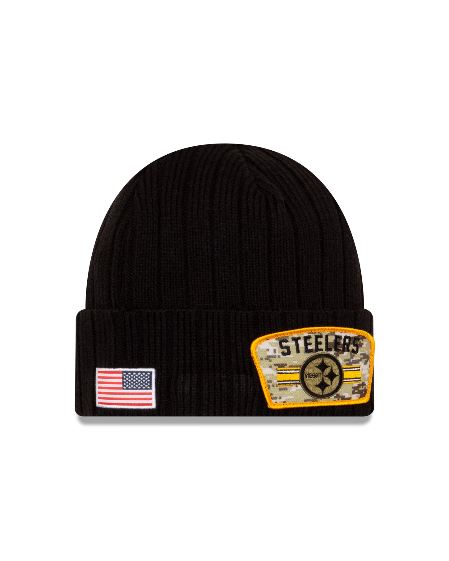 Pittsburgh Steelers 2021 Sideline Salute to Service Knit Hat - Black