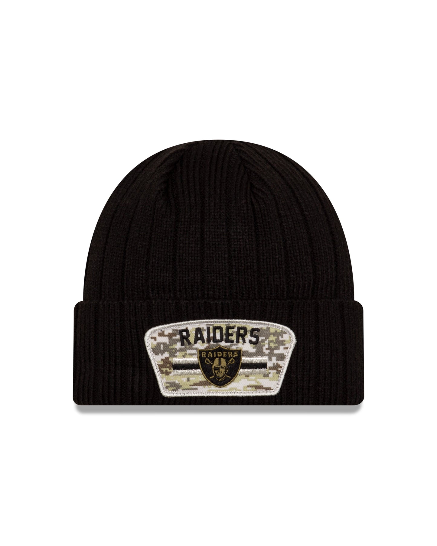 Las Vegas Raiders New Era Salute to Service Sideline Knit Hat- Black