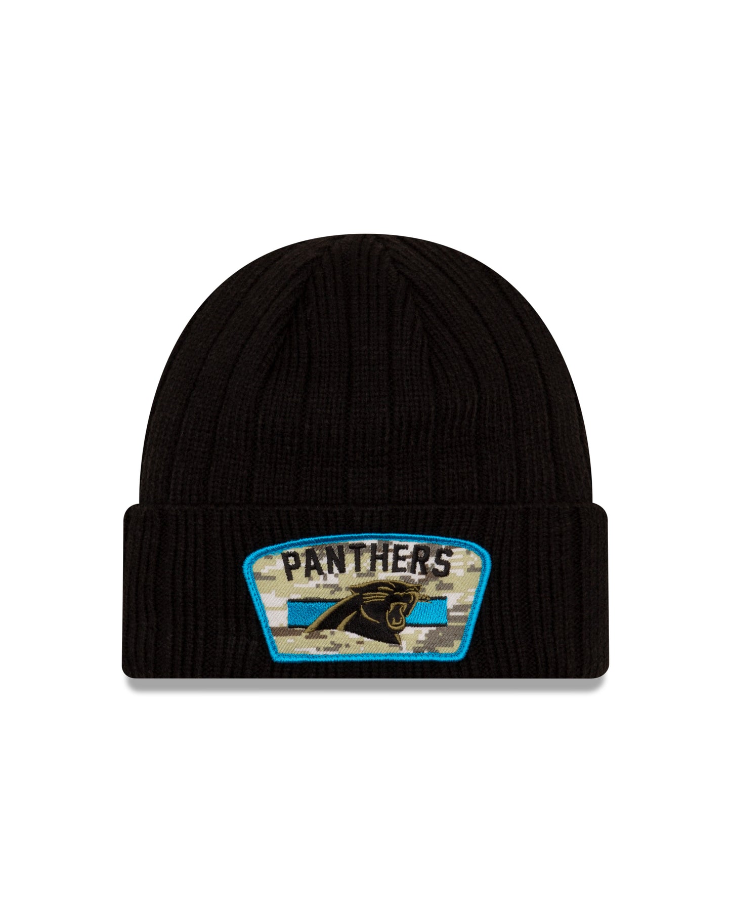 Carolina Panthers 2021 Sideline Salute to Service Knit Hat - Black