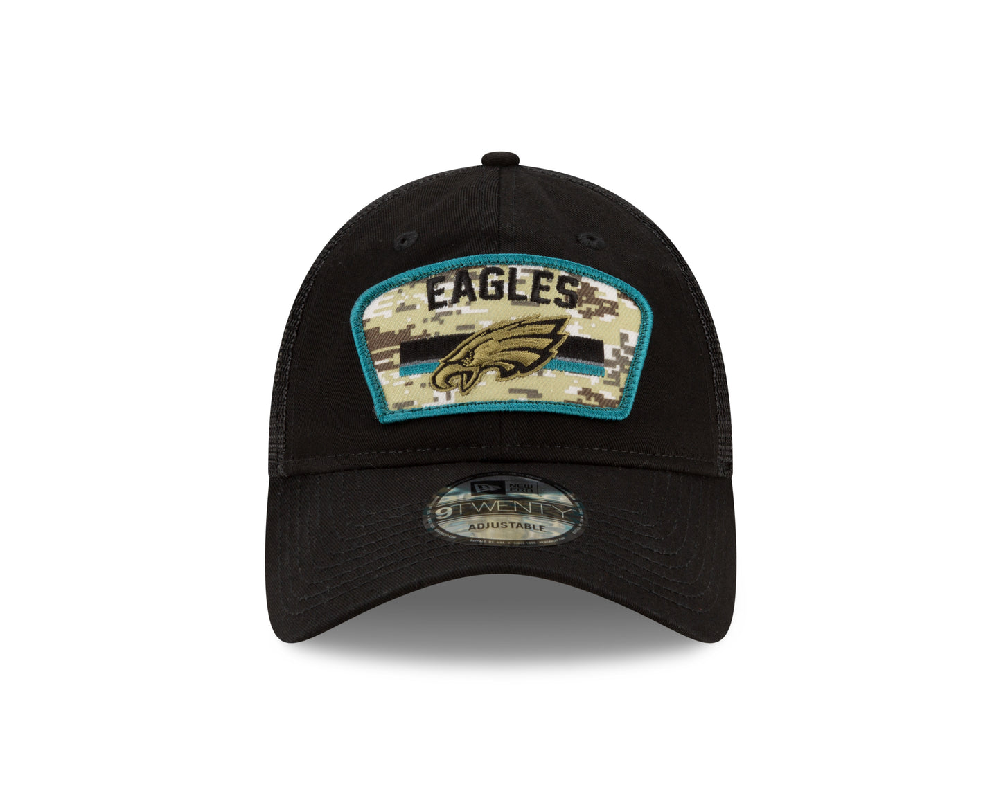 Philadelphia Eagles New Era Salute to Service 9Twenty Adjustable Hat- Black