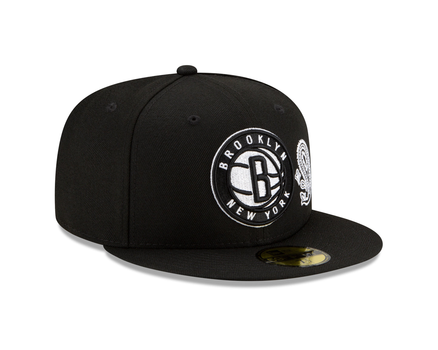 Brooklyn Nets New Era Paisley Patchwork Undervisor 59FIFTY Fitted Hat - Black