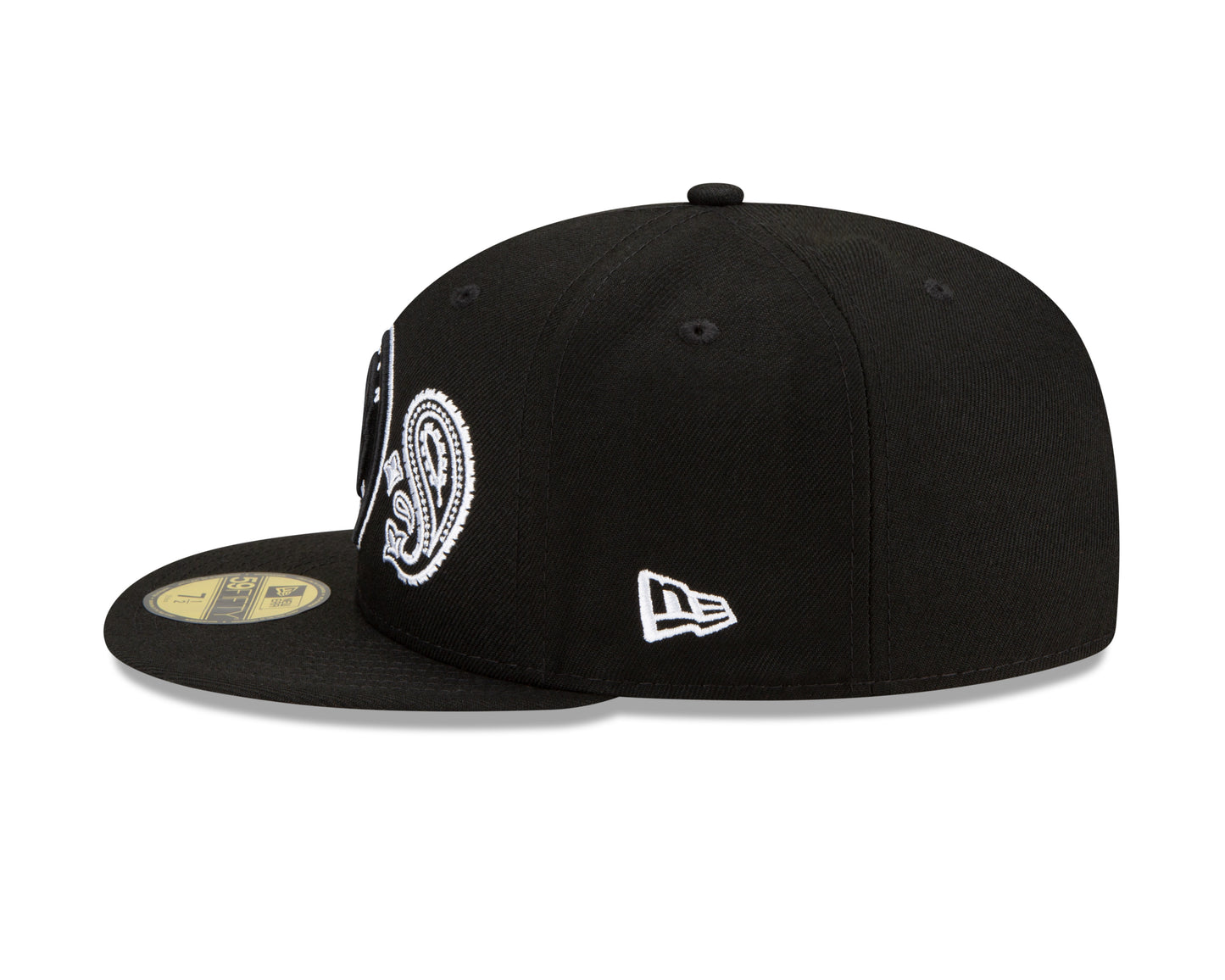 Brooklyn Nets New Era Paisley Patchwork Undervisor 59FIFTY Fitted Hat - Black