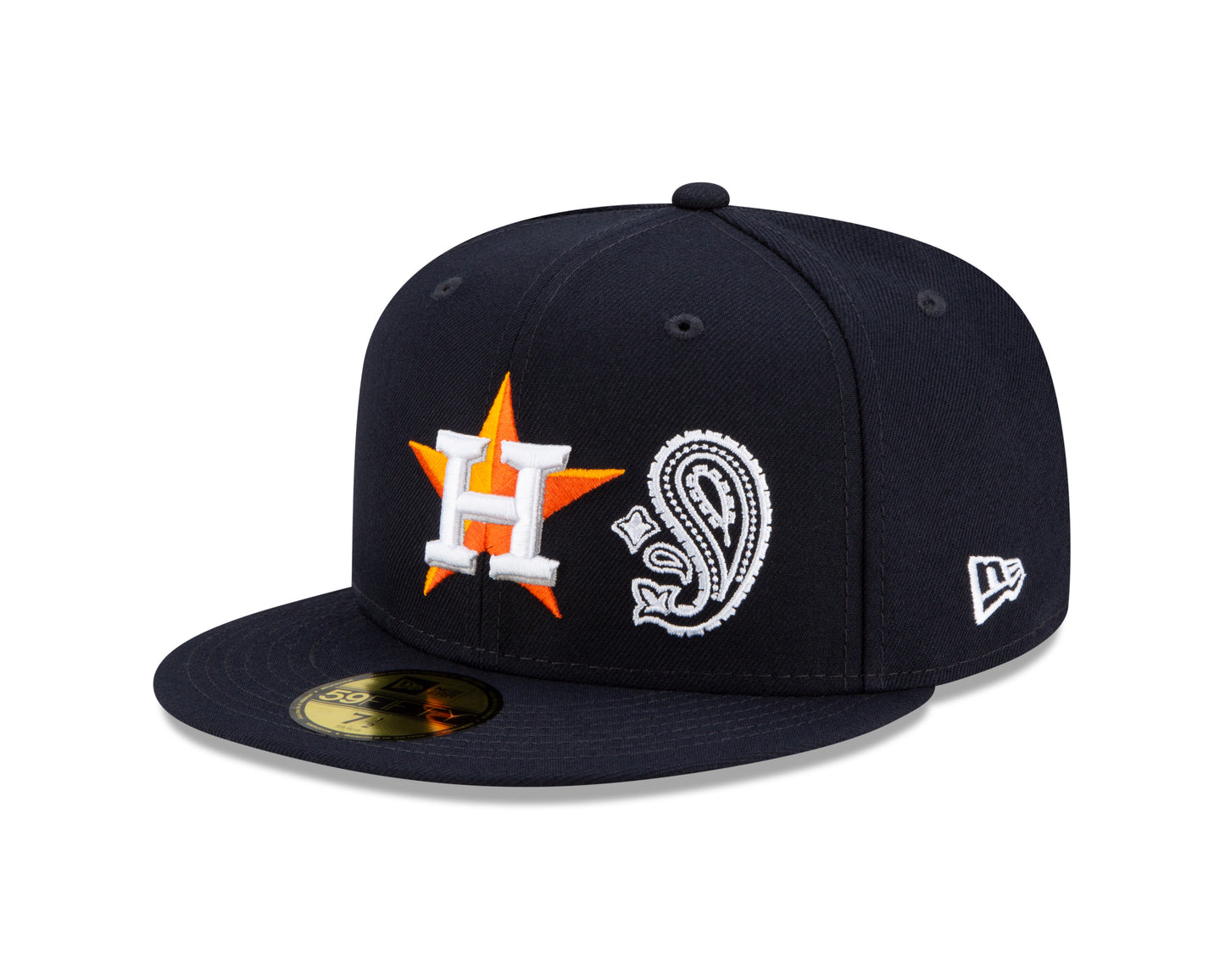 Houston Astros New Era Paisley Patchwork Undervisor 59FIFTY Fitted Hat - Navy