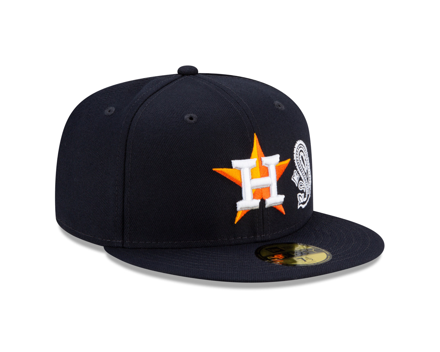 Houston Astros New Era Paisley Patchwork Undervisor 59FIFTY Fitted Hat - Navy