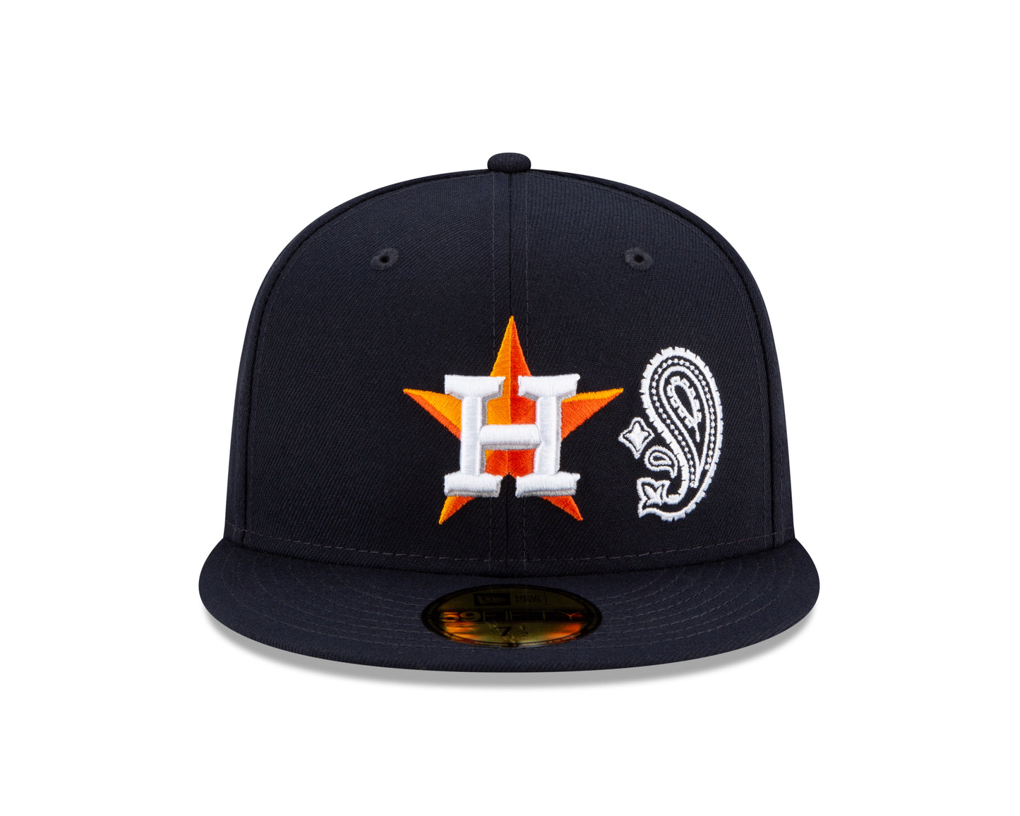 Houston Astros New Era Paisley Patchwork Undervisor 59FIFTY Fitted Hat - Navy