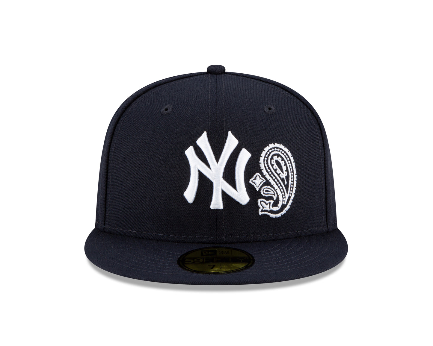 New York Yankees New Era Paisley Patchwork Undervisor 59FIFTY Fitted Hat - Navy