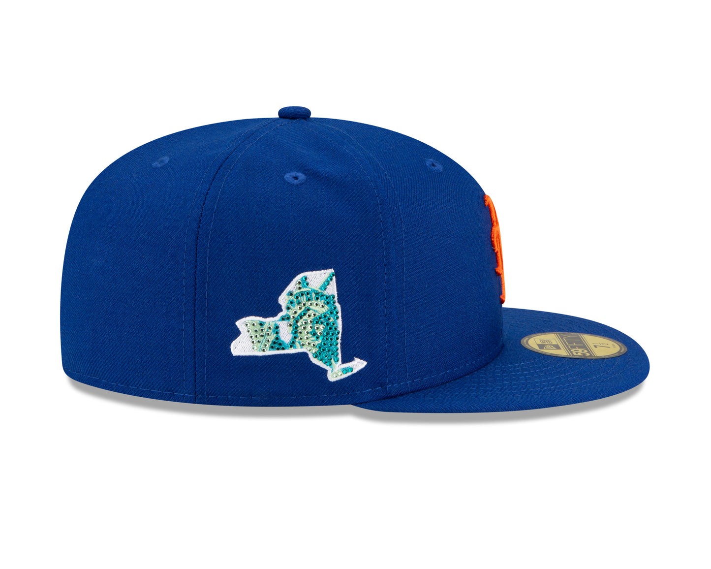 New York Mets New Era Crystal Icons Rhinestone 59FIFTY Fitted Hat - Blue