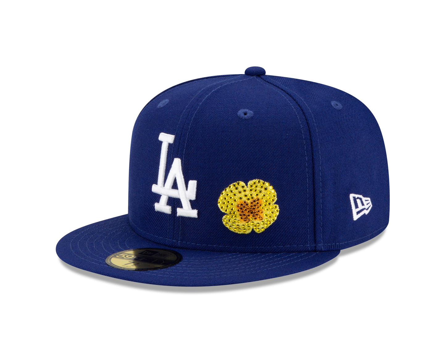 Los Angeles Dodgers New Era Crystal Icons Rhinestone 59FIFTY Fitted Hat - Bue