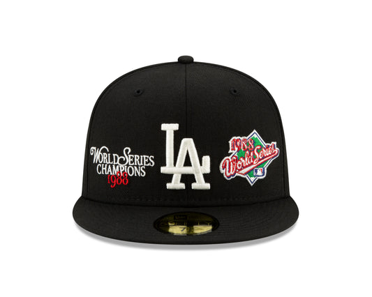 Los Angeles Dodgers New Era Wool World Series 1988 59FIFTY Fitted Hat - Black