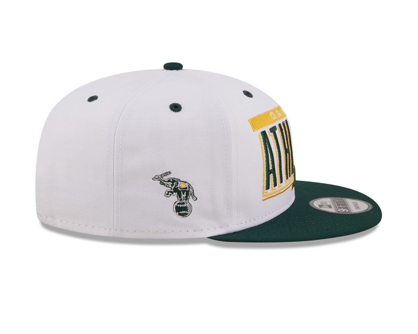 Oakland Athletics New Era Retro Title 9FIFTY Snapback Hat - White/