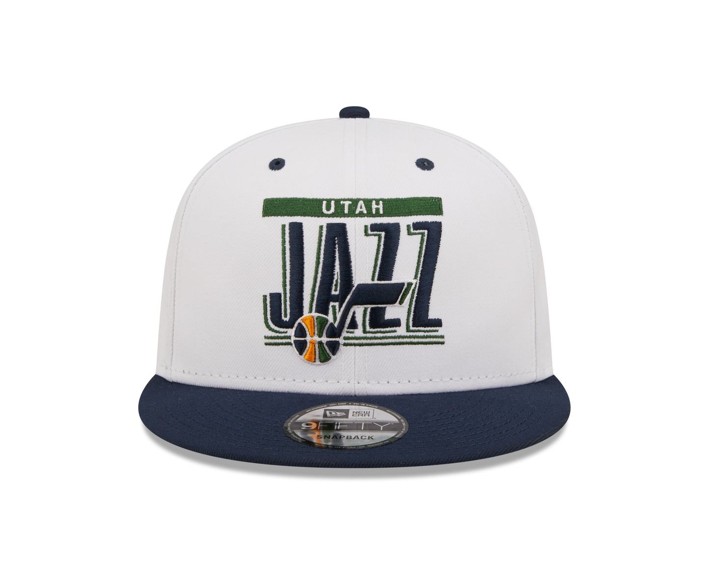 Utah Jazz New Era Retro Title White / Navy 9FIFTY Snap Back Hat