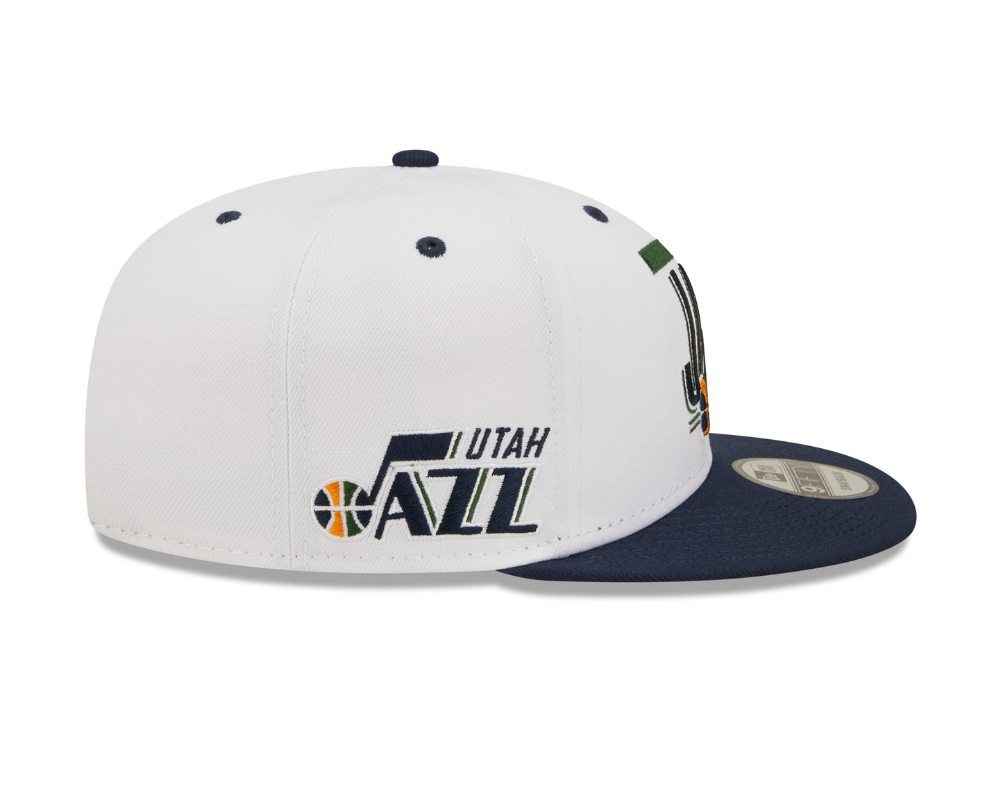 Utah Jazz New Era Retro Title White / Navy 9FIFTY Snap Back Hat