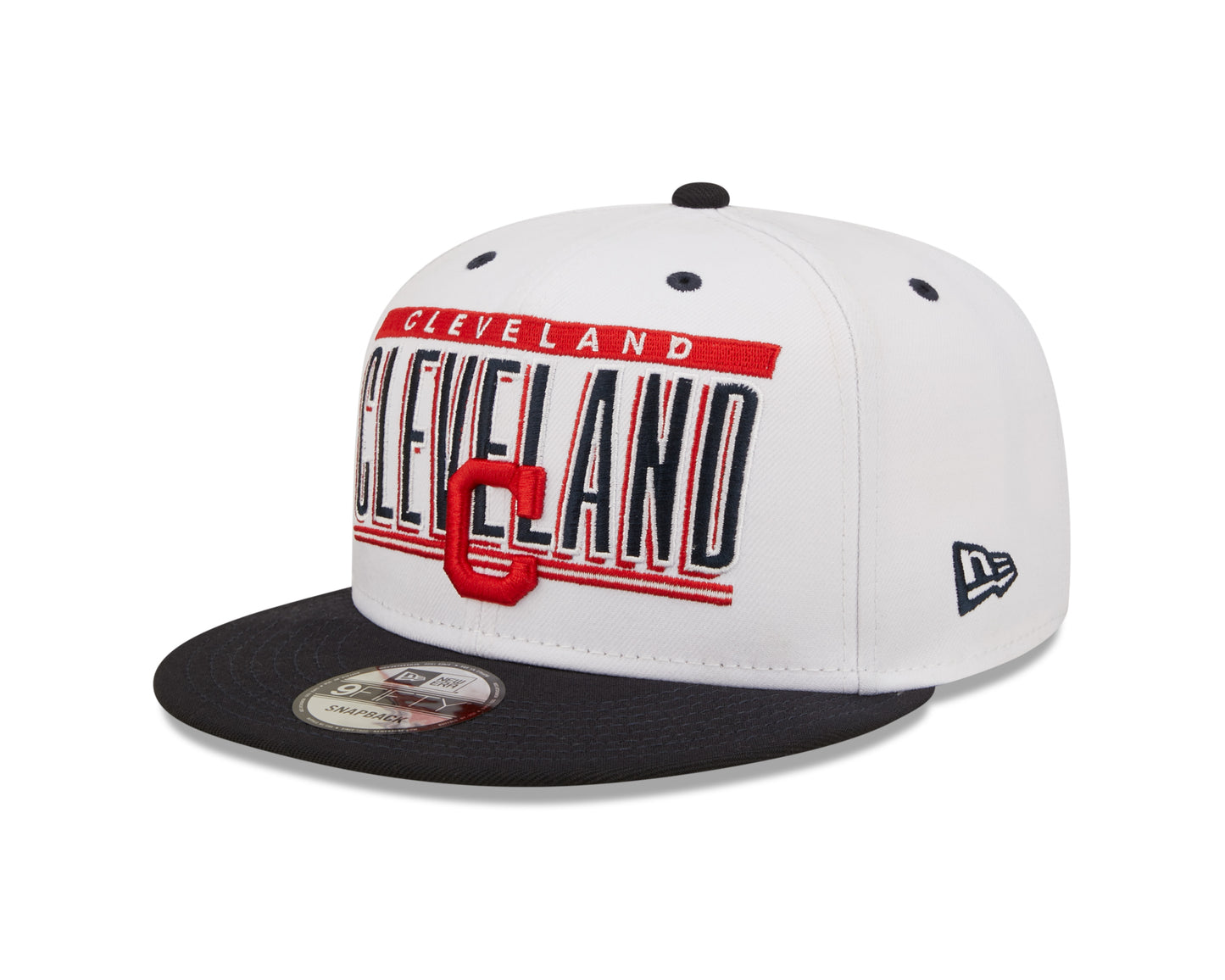 Cleveland Guardians New Era Retro Title White / Blue 9FIFTY Snap Back Hat