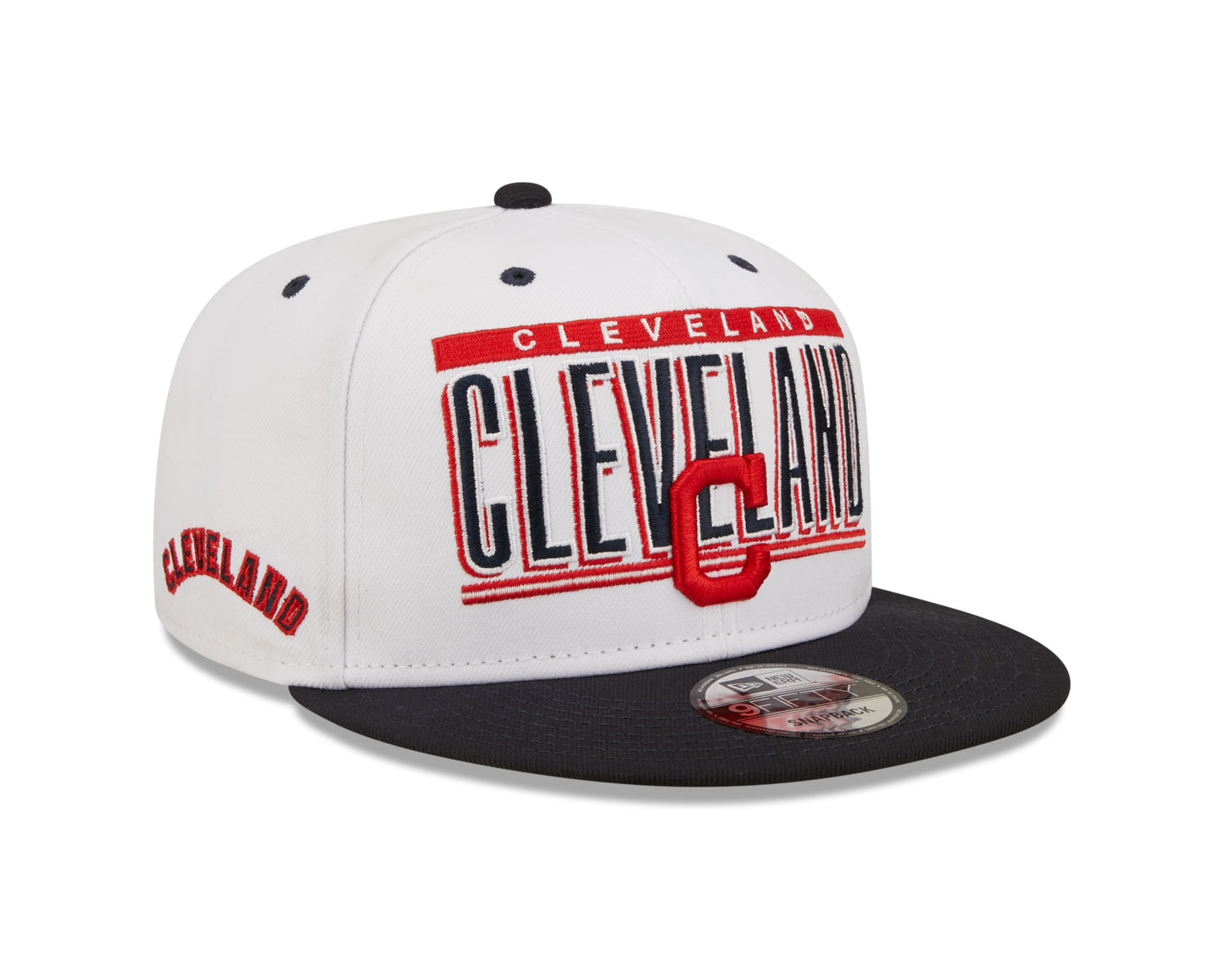 Cleveland Guardians New Era Retro Title White / Blue 9FIFTY Snap Back Hat