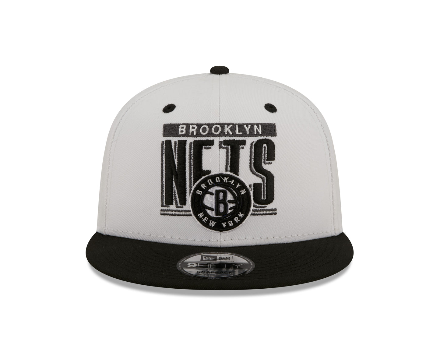 Brooklyn Nets New Era Retro Title White / Black 9FIFTY Snap Back Hat