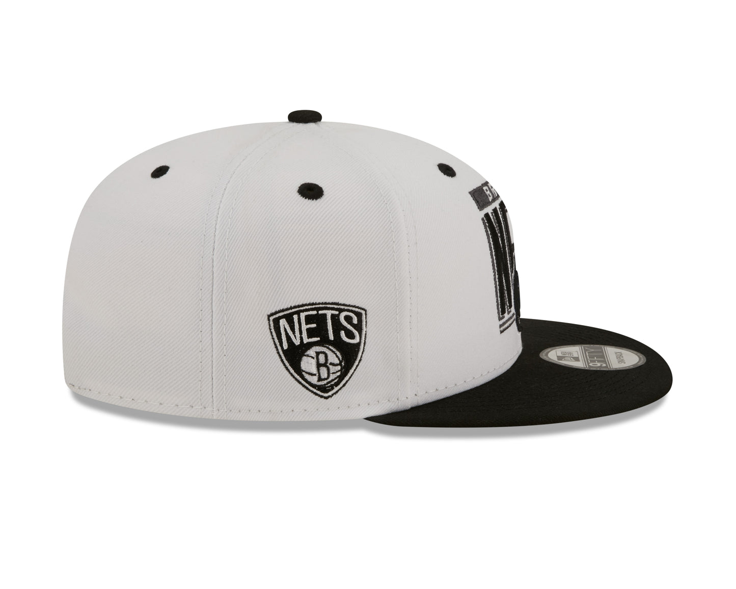 Brooklyn Nets New Era Retro Title White / Black 9FIFTY Snap Back Hat