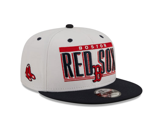 Boston Red Sox New Era Retro Title 9FIFTY Snapback Hat - White/Navy